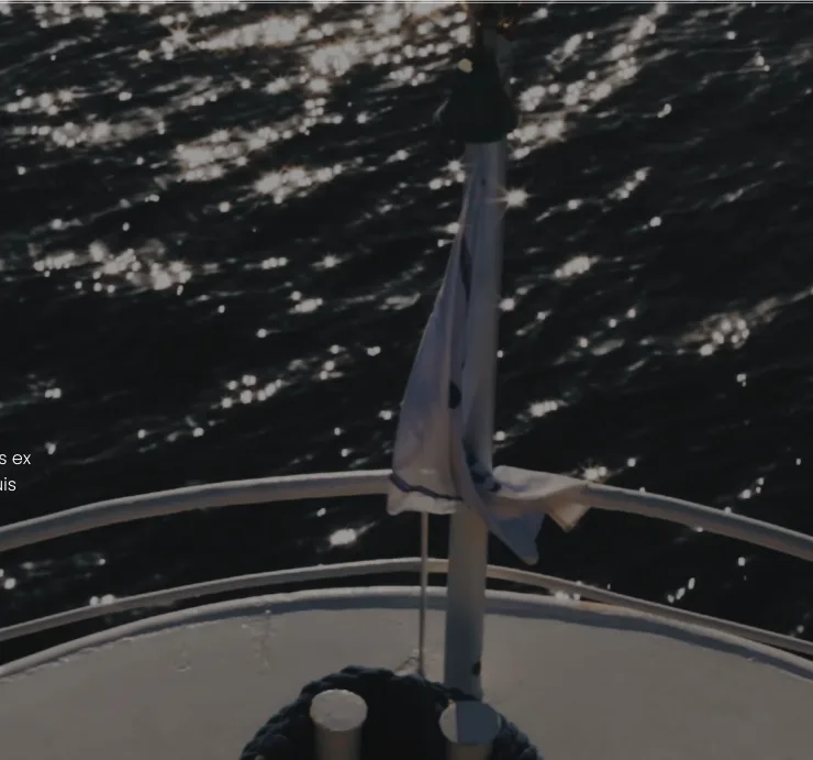 Motor yacht bow at sea