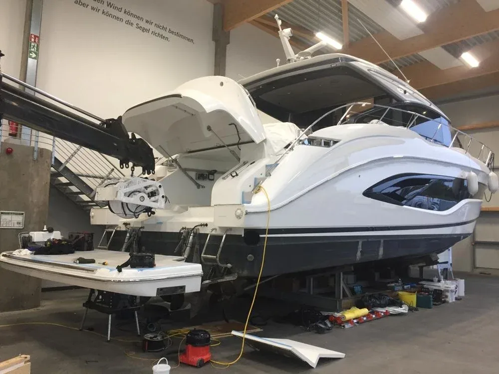 Boats under refit in the Osmotech workshop